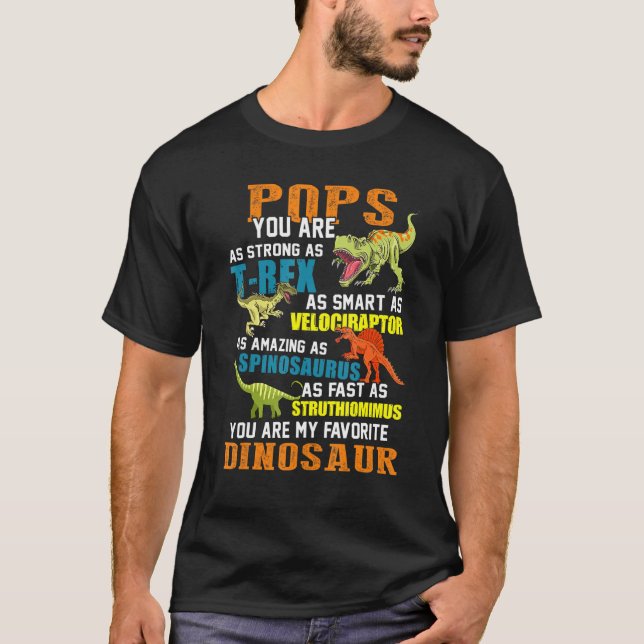 Manar Popssaurus t Rex Dinosaur Pops Saurus Family Shirt (Framsida)