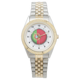 Manar Portugal Flagga 2-Tone Bracelet Watch Armbandsur
