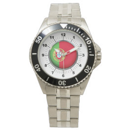 Manar Portugal Flagga Stainless Steel Bracelet Wat Armbandsur