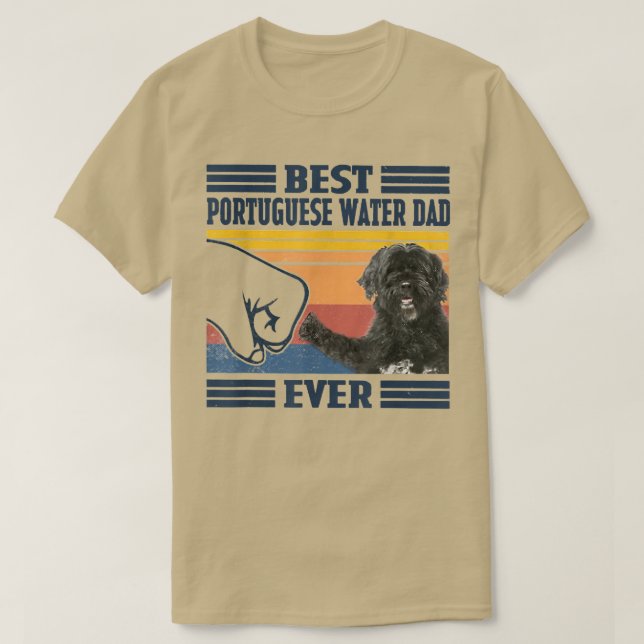 Manar Portugisiske Vatten Hund Pappa  T Shirt (Design framsida)