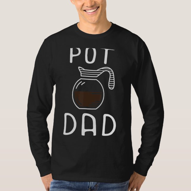 Manar Pot Pappa Coffee Drinker Fathernature Caffei T Shirt (Framsida)