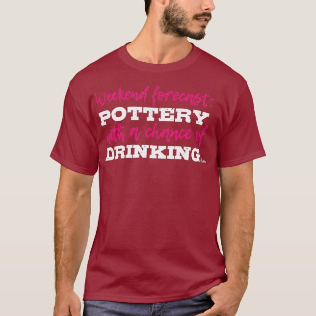 Manar Pottery Drinking T Shirt (Framsida)