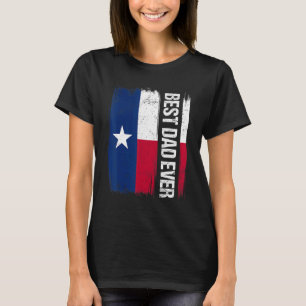 Manar Pride Best Pappa Texas Statlig flagga T Shirt
