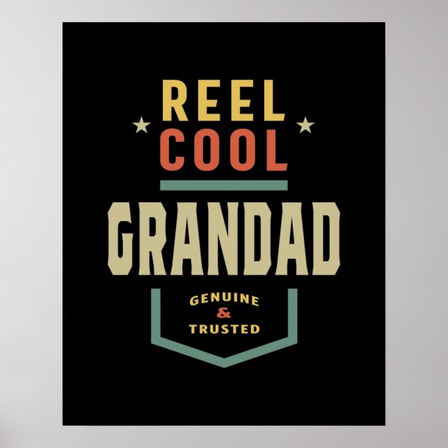Manar Product Reel Coola Grandad Fishing Gift Poster (Framsidan)