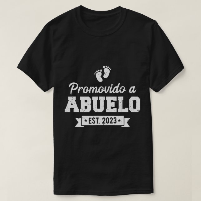 Manar Promovido A Abuelo 2023, spansk farfar Prom T Shirt (Design framsida)