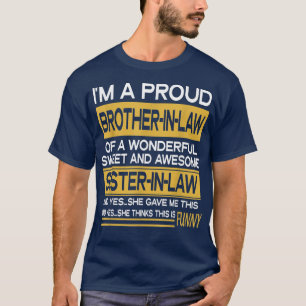 Manar Proud Brother in Law från Sister in Law Funn T Shirt