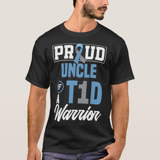 Manar Proud farbror A T1d Warrior Diabetes Awarene T Shirt (Framsida)