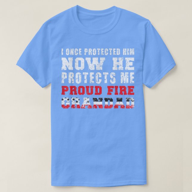 Manar Proud Fire Grandad of a Firefighter Grandfat T Shirt (Design framsida)