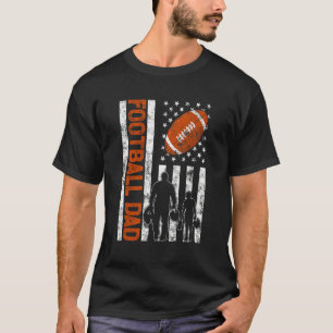 Manar Proud Football Pappa Retro American Flagga S T Shirt