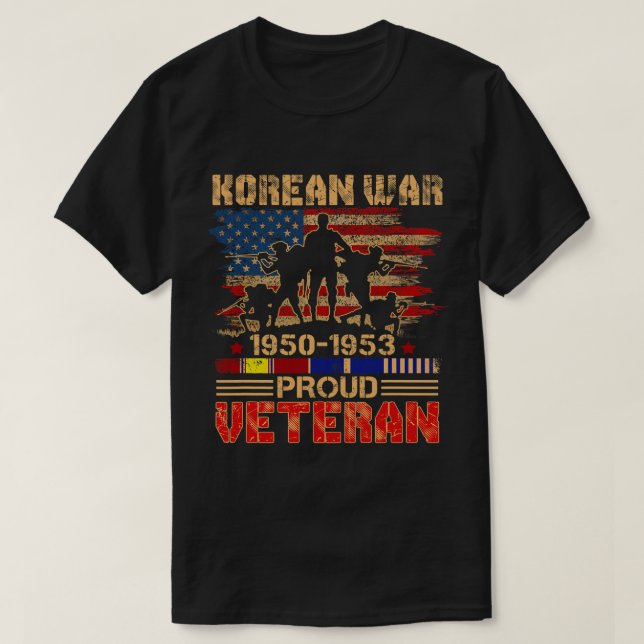 Manar Proud Koreanska Krig Veteran för militärt Ma T Shirt (Design framsida)