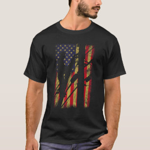 Manar Proud Lineman American Flagga Electric Cable T Shirt