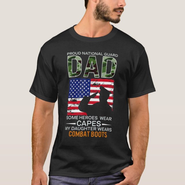 Manar Proud National Guard Pappa My DdotterWears C T Shirt (Framsida)
