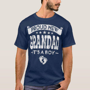 Manar proud New Grandad its A Boy Gender Reveal Ba T Shirt