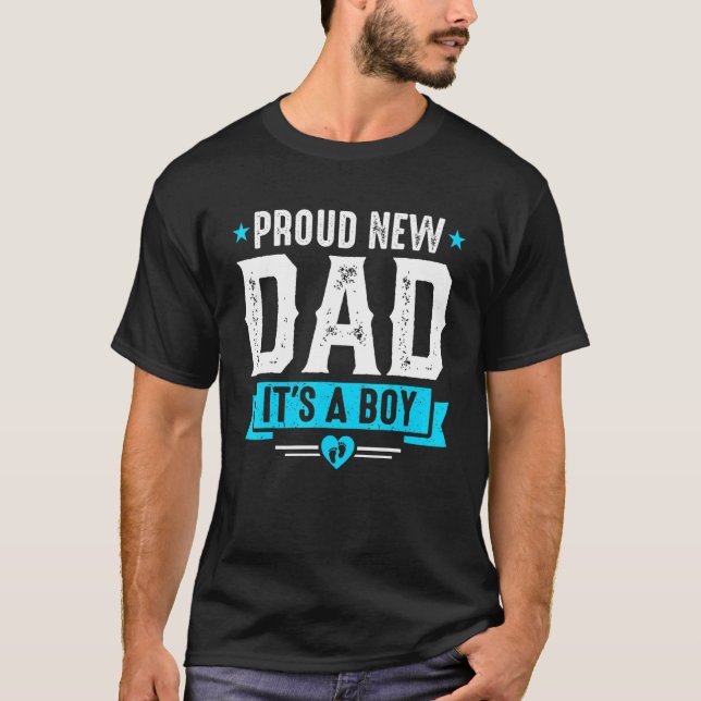 Manar Proud New Pappa Det är ett Baby-meddelande T Shirt (Framsida)