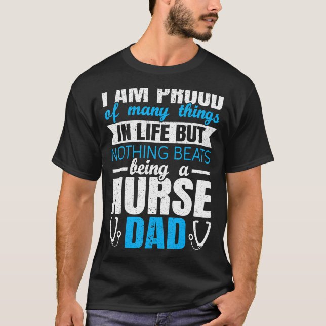 Manar Proud Nurse Pappa Say T Shirt (Framsida)