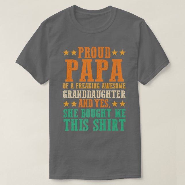 Manar Proud pappa av mordotterfarfar T Shirt (Design framsida)