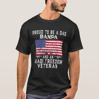 Manar Proud Pappa Banpa Irakiska friveteranska Ret T Shirt
