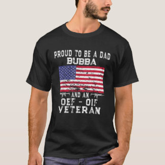 Manar Proud Pappa Bubba OEF OIF Veteran Retro US F T Shirt