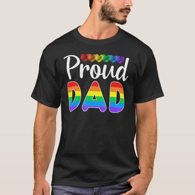 Manar Proud PAPPA Fars dag HBT TQ Rainbow Flagga G T Shirt (Framsida)