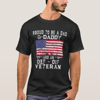 Manar Proud Pappa G pappa OEF OIF Veteran Retro US T Shirt