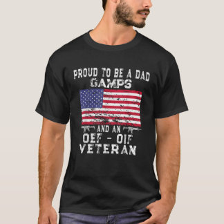 Manar Proud Pappa Gamps OEF OIF Veteran Retro US F T Shirt