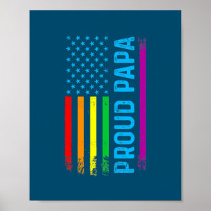 Manar Proud Pappa Grandpa Pappa LGBT Gay pride Poster