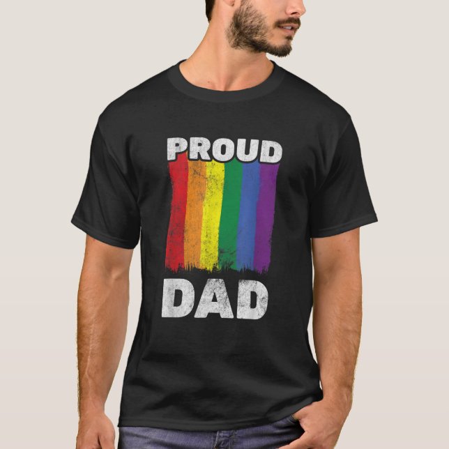 Manar Proud Pappa HBT-Pride Gay pride Pride Fl T Shirt (Framsida)