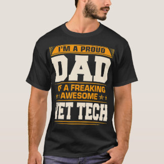 Manar Proud Pappa i Fantastisk Vet Tech Fars dag G T Shirt