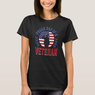 Manar Proud Pappa i Veteran American Flagga US Vet T Shirt