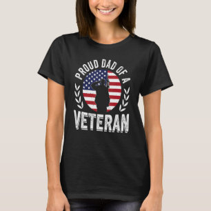 Manar Proud Pappa i Veteran American Flagga US Vet T Shirt