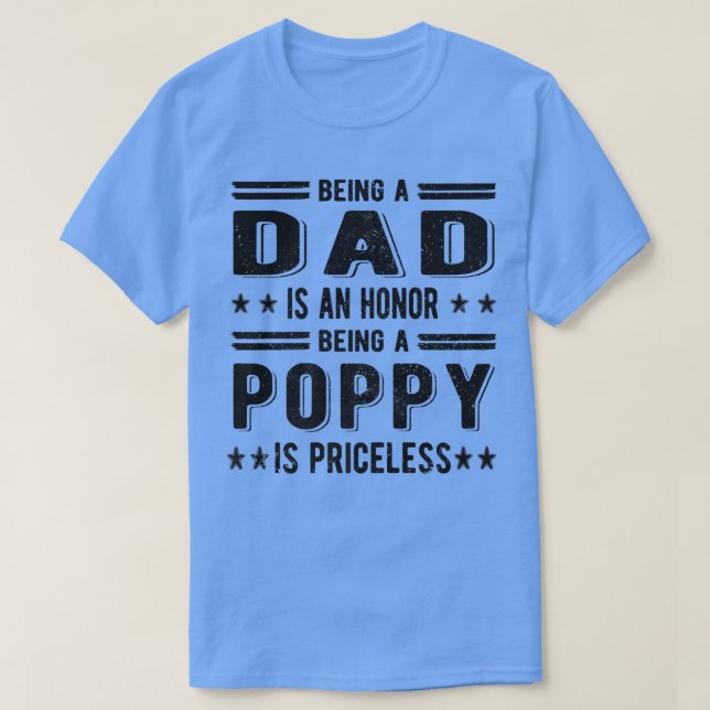 Manar Proud Poppy Best Poppy Grandpa T Shirt (Design framsida)