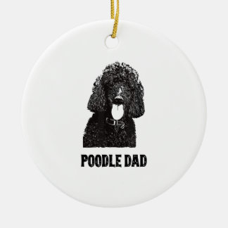 Manar Pudel Pappa - Standard Pudel Pappa Julgransprydnad Keramik