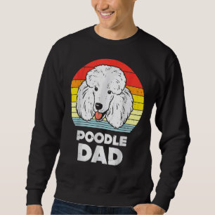 Manar Pudel Pappa Sunset Retro Animal Pet Hund äls Lång Ärmad Tröja