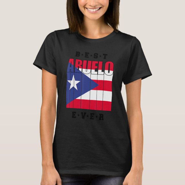 Manar Puerto Rican Best Abuelo Aldrig Fars dag Pue T Shirt (Framsida)