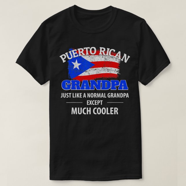 Manar Puerto Rican Grandpa Much Cooler Puerto Rico T Shirt (Design framsida)