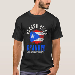 Manar Puerto Rican Grandpa Puerto Rico Flagga Prid T Shirt