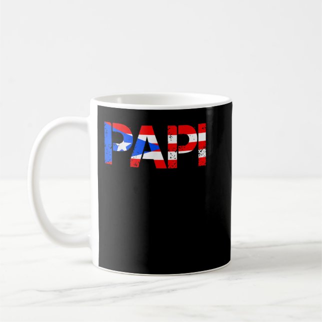 Manar Puerto Rico Flagga Patriotic Puert Kaffemugg (Vänster)