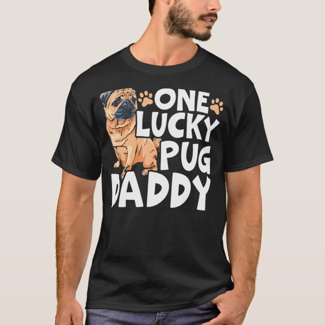 Manar Pug Pappa Hund Breeder Hundägare Hund Pappa T Shirt (Framsida)
