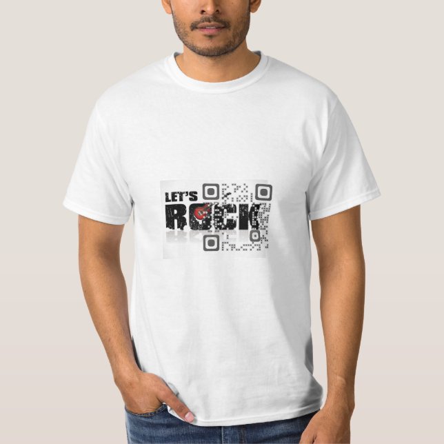 Manar QR kodifierar T-tröja, vit Tee Shirt (Framsida)