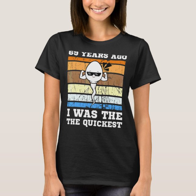 Manar Quickest Swimmer för 69 år sedan Quickest Sp T Shirt (Framsida)