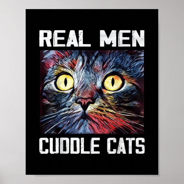 Manar Real Manar Cuddle Cats I Funny Cat Pappa Gif Poster (Framsidan)