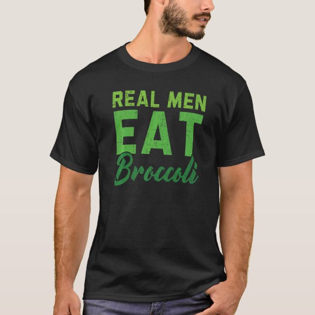 Manar Real Manar Eat Broccoli Vegan Vegetable Heal T Shirt (Framsida)