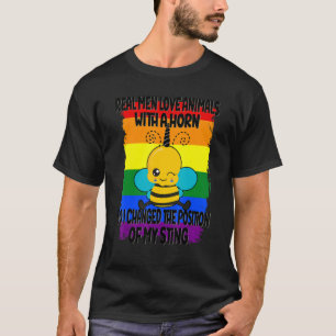 Manar Real Manar Pride LGBTQ Bees Funny Gay Rainbo T Shirt
