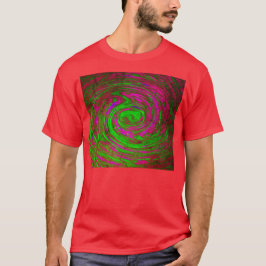 Manar Red Abstrakt Art Swirl T Shirt