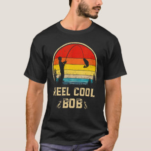 Manar Reel Coola Bob Fishing Roligt Fars dag Fishe T Shirt