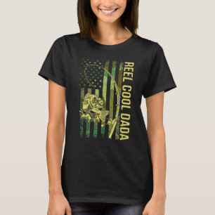 Manar Reel Coola Dada American Flagga Fisherman Re T Shirt