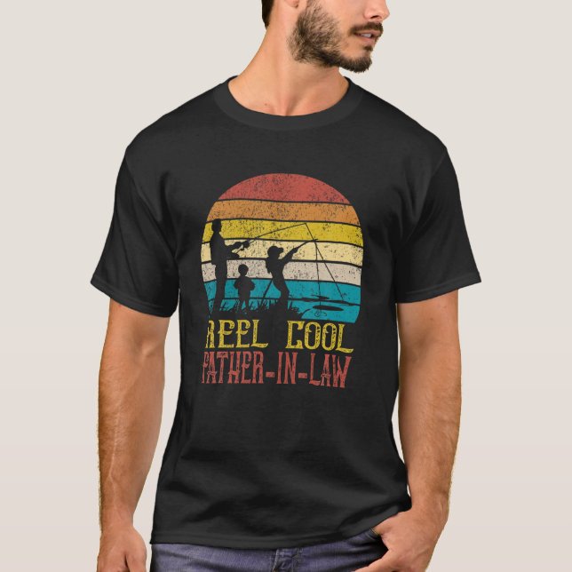 Manar Reel Coola Far i Law Fishing S Funny Fathe T Shirt (Framsida)