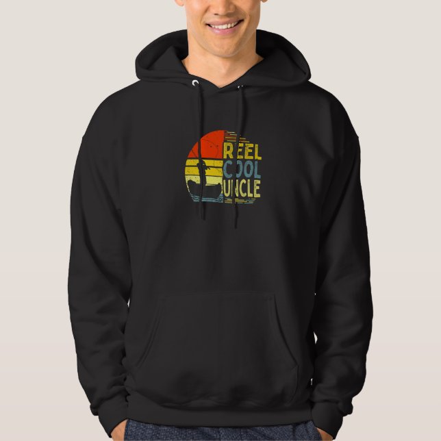 Manar Reel Coola Farbror Fiske Pappa Fars dag Papp Hoodie (Framsida)