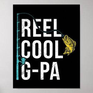 Manar Reel Coola G-pa Fishing Shirt Funny Grandpa Poster