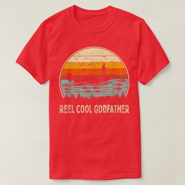 Manar Reel Coola Godfather Fishing s Funny Far D T Shirt (Design framsida)